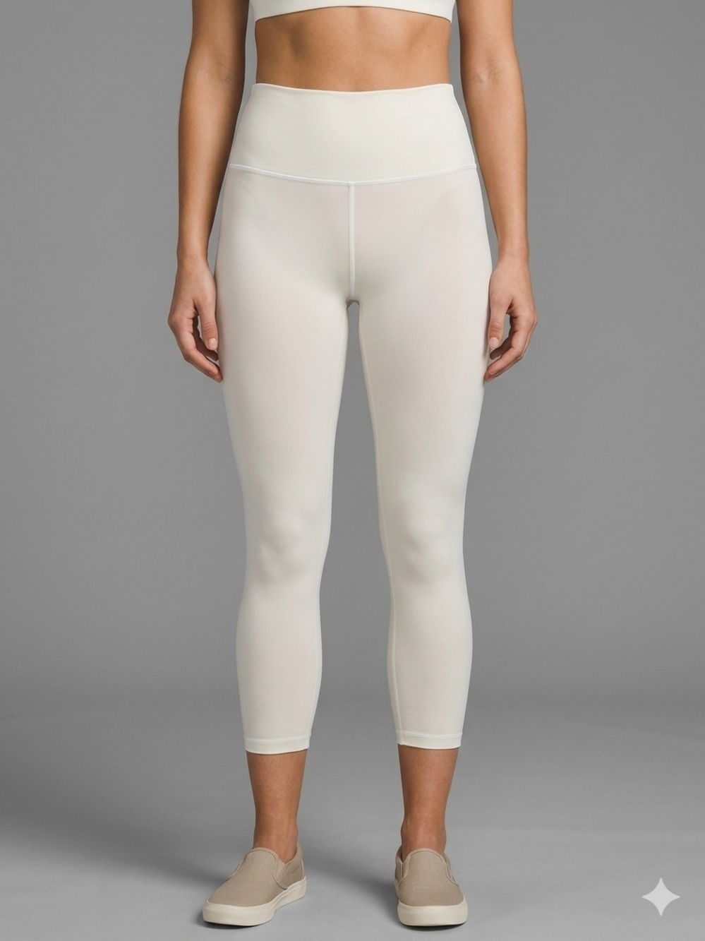 High-Waist Cream Women’s Leggings